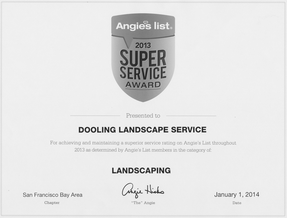 Angies list super service award - Dooling Landscape Service